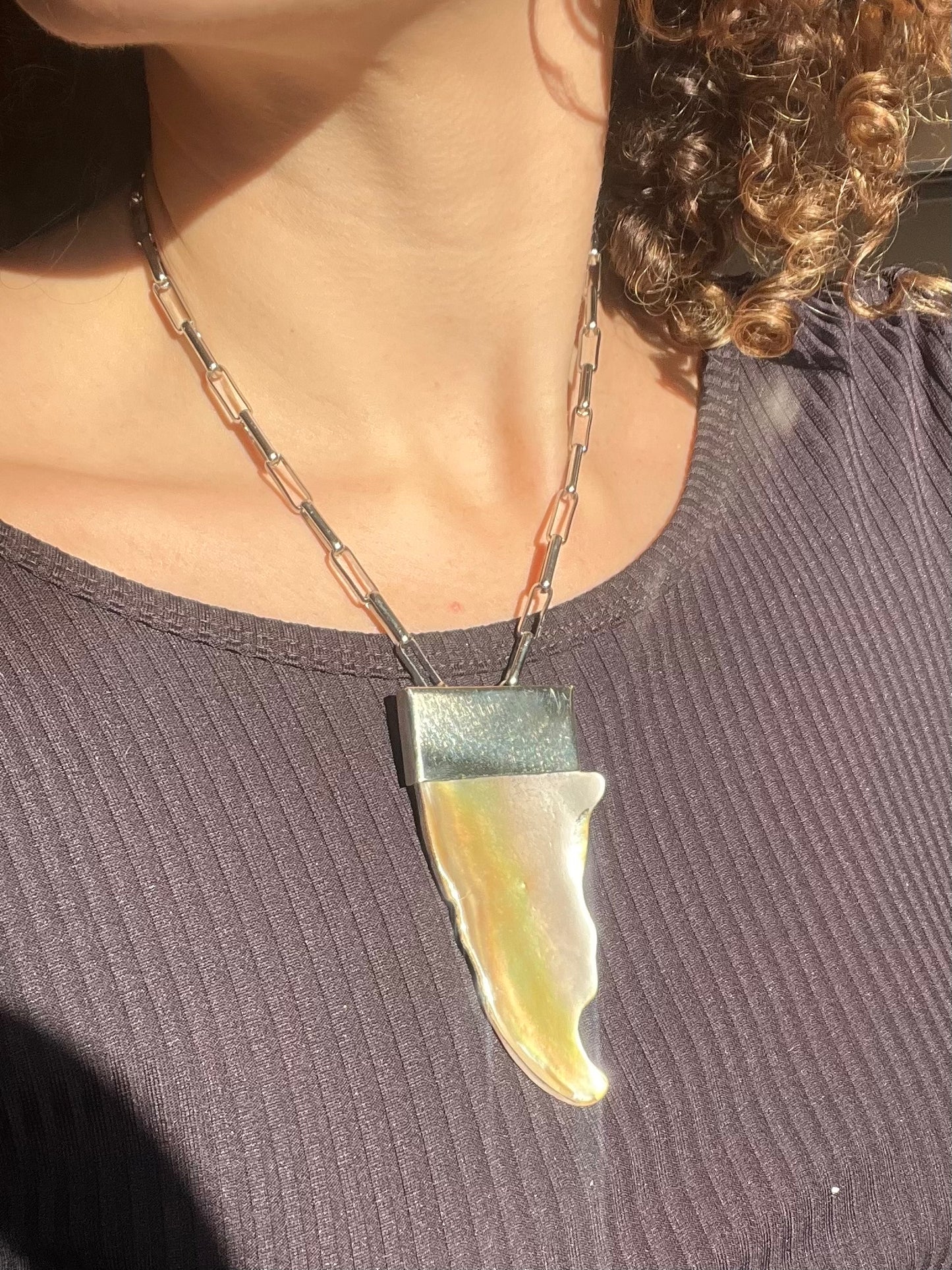 Cadena nácar irregular XL