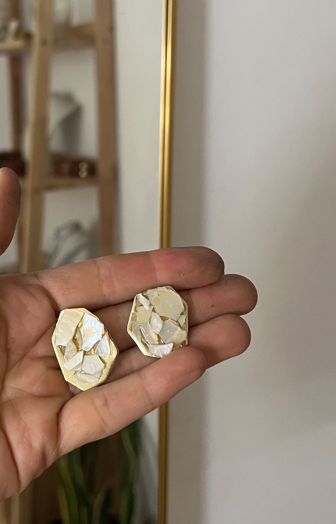 Caravanas Irregulares con nácar