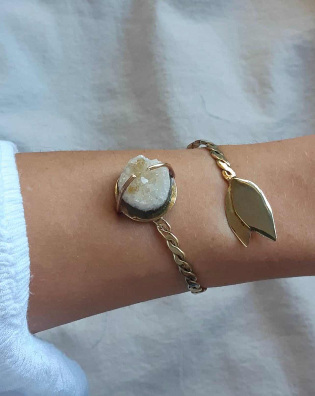 Brazalete trenzado citrino