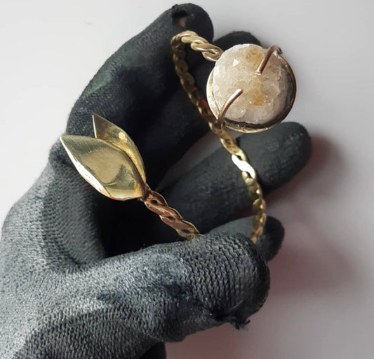 Brazalete trenzado citrino