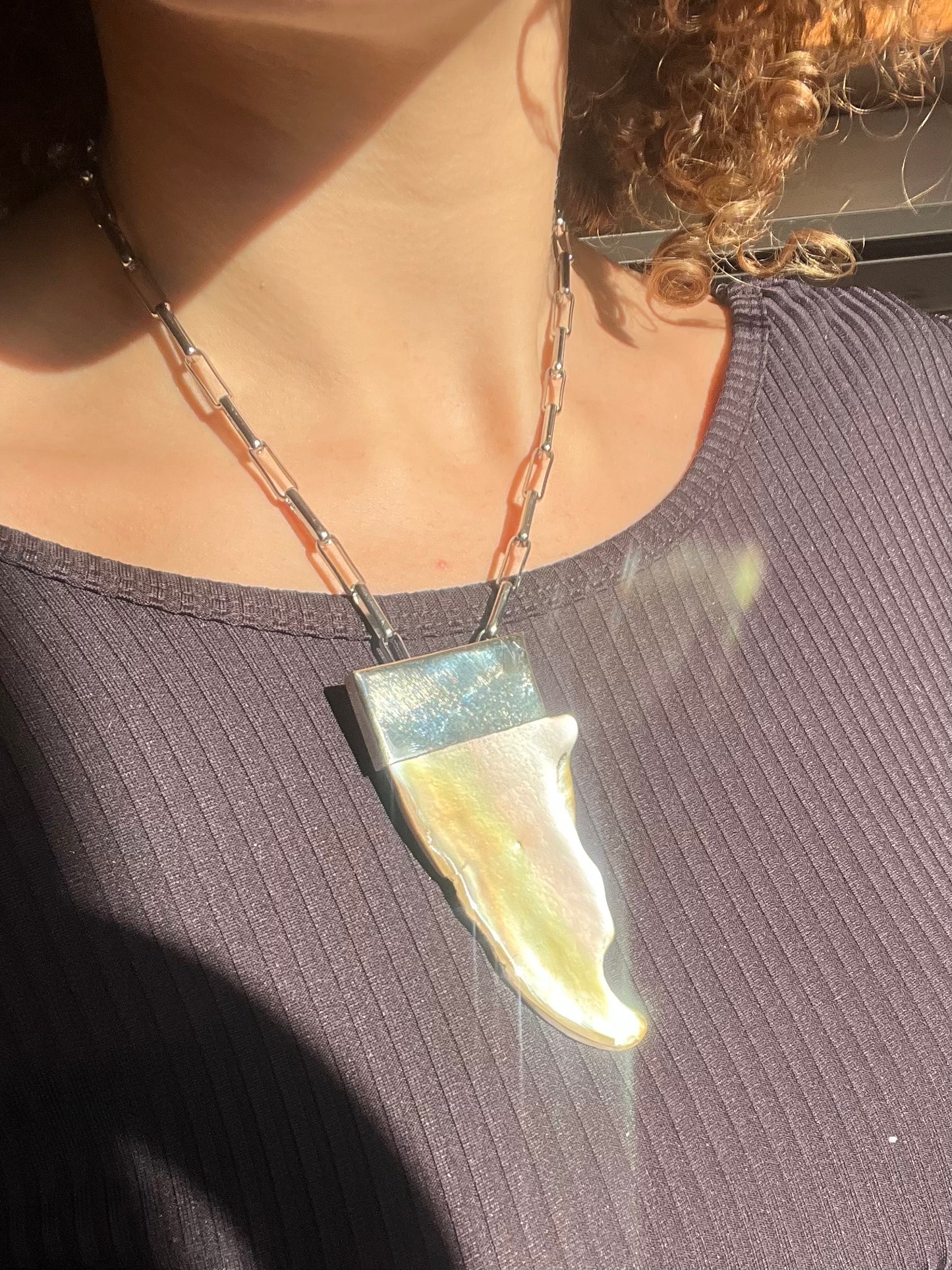 Cadena nácar irregular XL