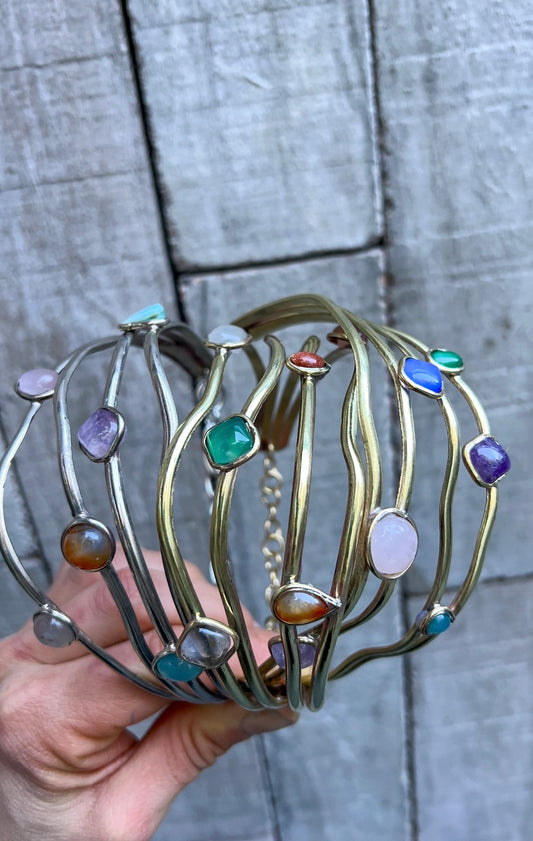 Gargantilla 4 hilos piedras