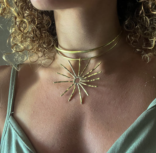 Gargantilla doble con sol