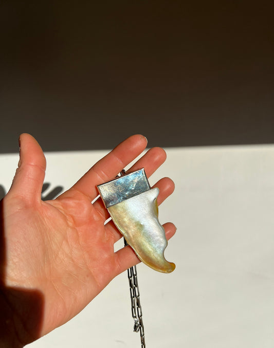 Cadena nácar irregular XL