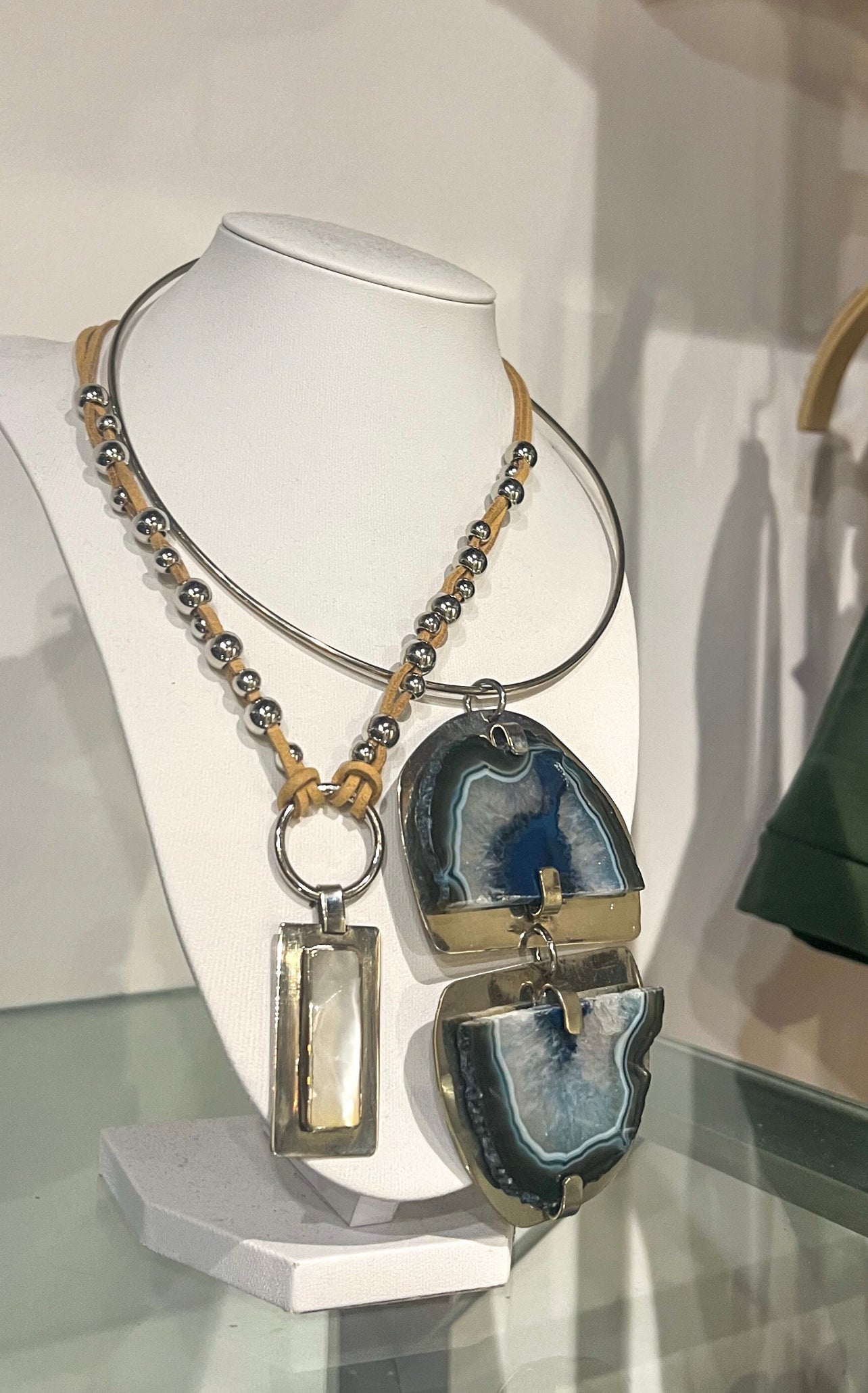 Gargantilla doble ágata