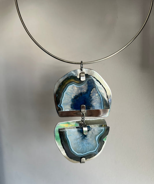 Gargantilla doble ágata